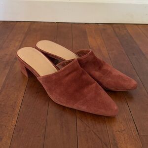 NEW Splendid Without Box Lorelei Suede Leather Mules Mauve Women’s Size 9.5